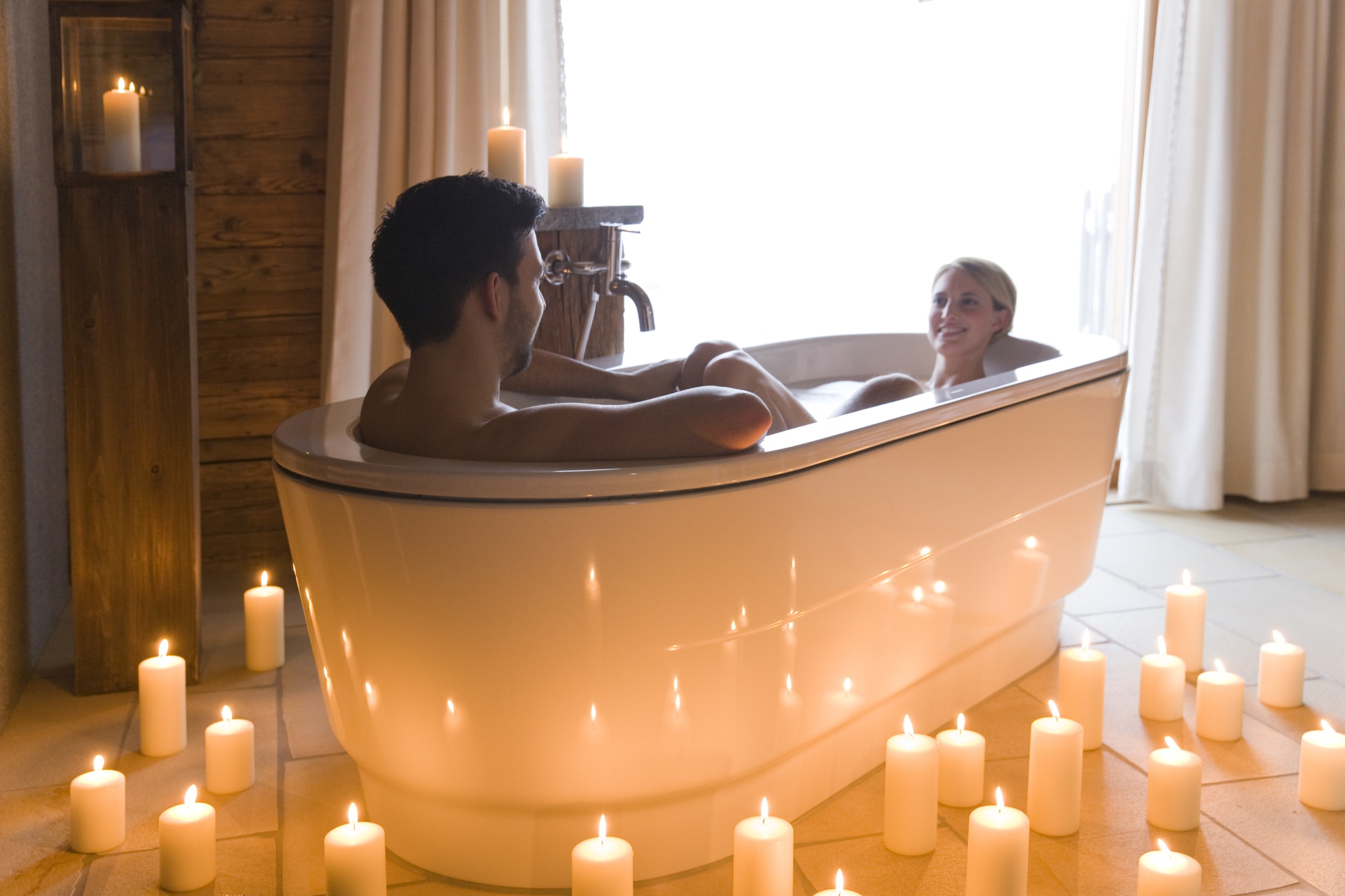 Romantic bath turns into